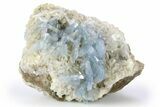 Tabular Blue Barite Crystal Cluster on Fluorite - Spain #255704-1